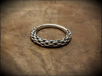 Viking Twisted Silver Ring