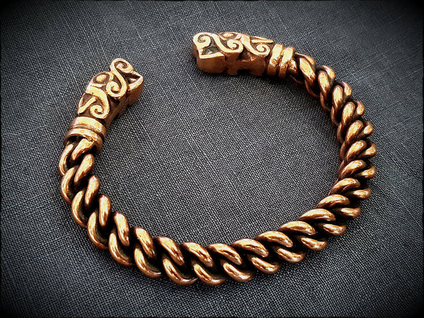 Viking Wolf Chunky Bracelet Arm Ring