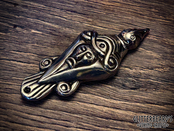 Norse Viking Raven Bird Brooch