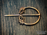Vestland Penannular Dragon Brooch Cloak Pin