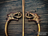 Vestland Penannular Dragon Brooch Cloak Pin