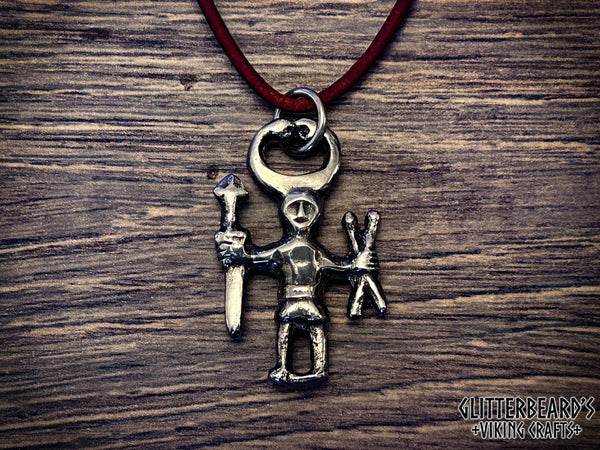 Ekhammar Viking Figure Pendant Necklace