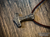 Bredsättra Mjolnir Thors Hammer Pendant Necklace