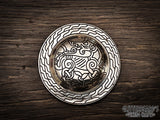 Espinge Viking Wolf Disc Brooch Cloak Pin