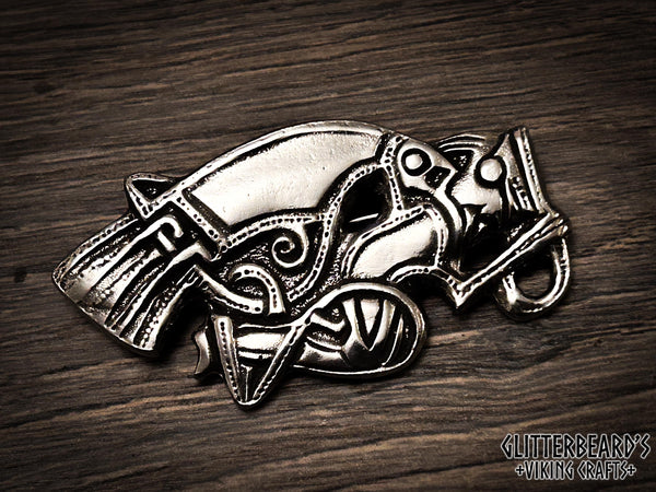 Lolland Viking Bird Raven Brooch Cloak Pin
