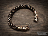 Chunky Gotland Viking Wolf Braided Bracelet Arm Ring