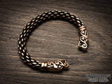 Chunky Gotland Viking Wolfe Braided Bracelet Arm Ring