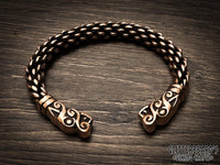 Chunky Gotland Viking Wolfe Braided Bracelet Arm Ring