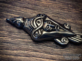 Norse Viking Raven Bird Brooch