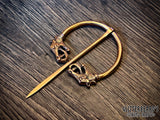 Vestland Penannular Dragon Brooch Cloak Pin