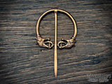Vestland Penannular Dragon Brooch Cloak Pin
