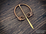 Vestland Penannular Dragon Brooch Cloak Pin