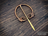 Vestland Penannular Dragon Brooch Cloak Pin