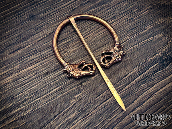 Vestland Penannular Dragon Brooch Cloak Pin