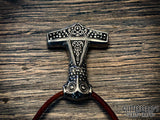 Bredsättra Mjolnir Thors Hammer Pendant Necklace