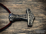 Bredsättra Mjolnir Thors Hammer Pendant Necklace