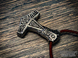 Bredsättra Mjolnir Thors Hammer Pendant Necklace
