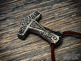 Bredsättra Mjolnir Thors Hammer Pendant Necklace