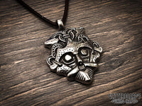Gnezdovo Viking Warrior God Mask Pendant Necklace