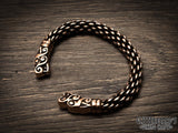 Chunky Gotland Viking Wolfe Braided Bracelet Arm Ring