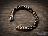 Chunky Gotland Viking Wolf Braided Bracelet Arm Ring
