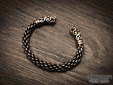 Chunky Gotland Viking Wolfe Braided Bracelet Arm Ring