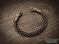 Chunky Gotland Viking Wolfe Braided Bracelet Arm Ring
