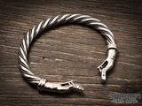 Norse Viking Silver Dragon Serpent Jormungandr Bracelet Armring