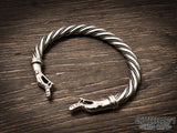 Norse Viking Silver Dragon Serpent Jormungandr Bracelet Armring