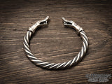 Norse Viking Silver Dragon Serpent Jormungandr Bracelet Armring