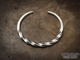 Viking Norse Celtic Chunky Solid Forged Silver Bracelet