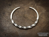 Viking Norse Celtic Chunky Solid Forged Silver Bracelet