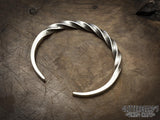 Viking Norse Celtic Chunky Solid Forged Silver Bracelet