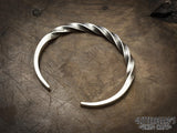 Viking Norse Celtic Chunky Solid Forged Silver Bracelet