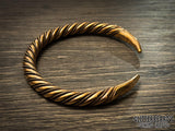Viking Bronze Silver Twisted Bracelet Arm Ring