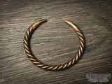Viking Bronze Silver Twisted Bracelet Arm Ring