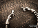 Norse Viking Silver Dragon Serpent Jormungandr Bracelet Armring
