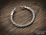 Norse Viking Silver Dragon Serpent Jormungandr Bracelet Armring