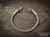 Norse Viking Silver Dragon Serpent Jormungandr Bracelet Armring