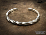 Viking Norse Celtic Chunky Solid Forged Silver Bracelet