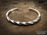 Viking Norse Celtic Chunky Solid Forged Silver Bracelet