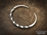 Viking Norse Celtic Chunky Solid Forged Silver Bracelet