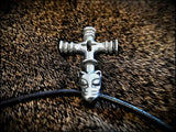 Viking Wolf Cross Hammer Mjölnir Pendant Necklace