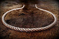 Viking Norse Bronze Raven Torc "Hugin and Munin"