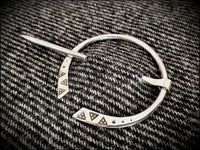 Sterling Silver Viking Saxon Celtic Penannular Brooch Cloak Pin