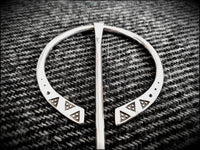 Sterling Silver Viking Saxon Celtic Penannular Brooch Cloak Pin