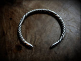 Viking Saxon Sterling Silver Twisted Bracelet Arm Ring