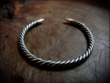 Viking Saxon Sterling Silver Twisted Bracelet Arm Ring