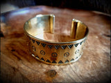 Viking Handmade Chunky Brass Bracelet