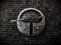 Viking Saxon Celtic Sterling Silver Penannular Cloak Pin